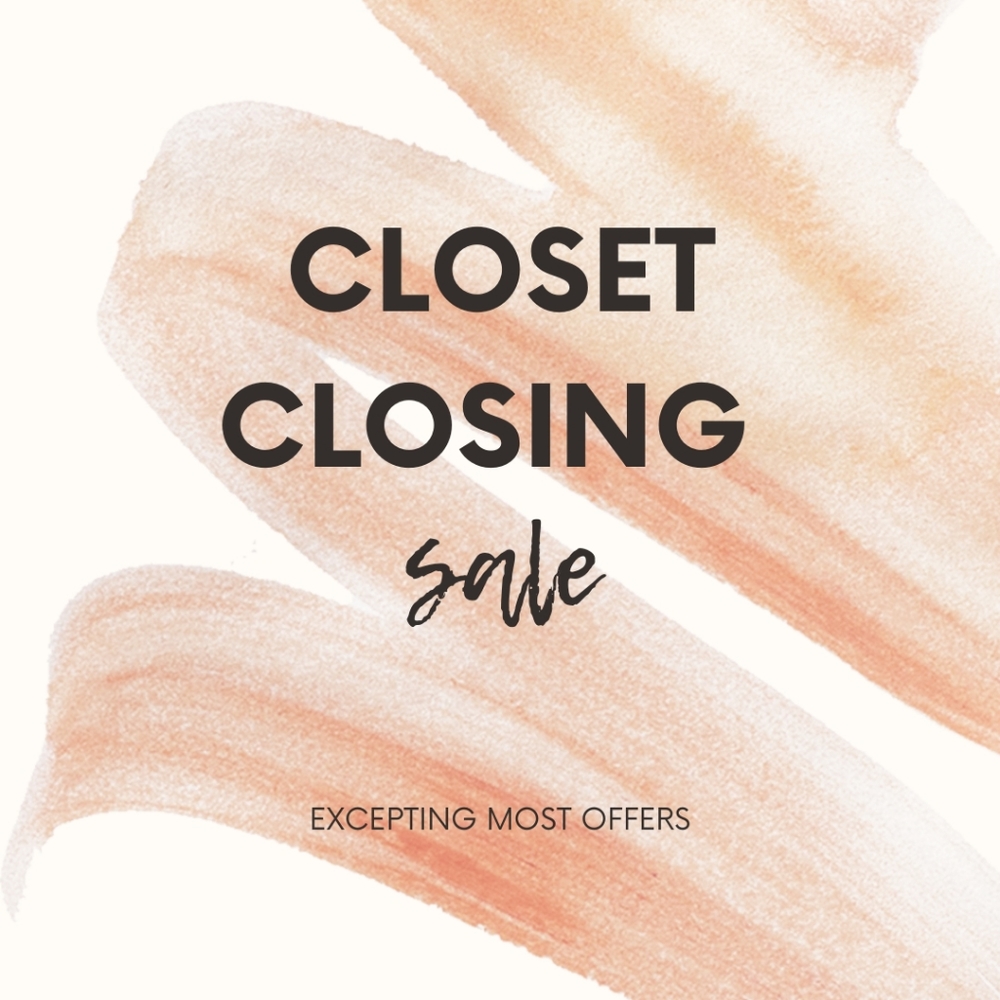 Closet closing. Moving Sale